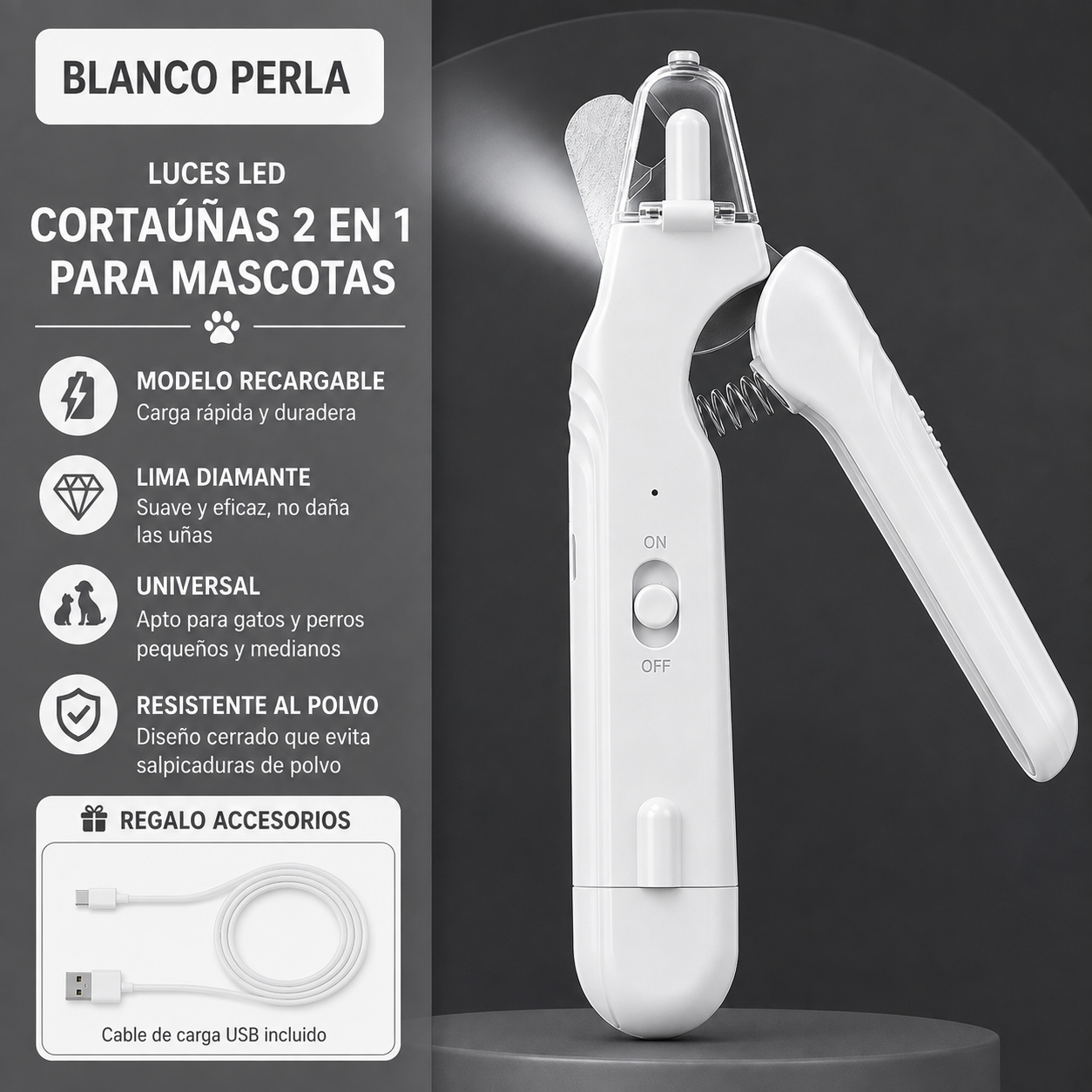 Cortaúñas LED para Perros y Gatos