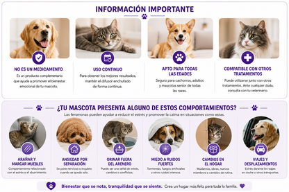 Difusor Calmante para Perros y Gatos