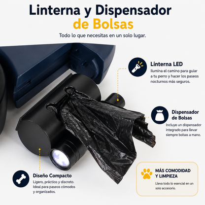 Correa Retráctil con Luz LED para Perros