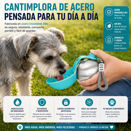 Botella Portátil con Cuenco