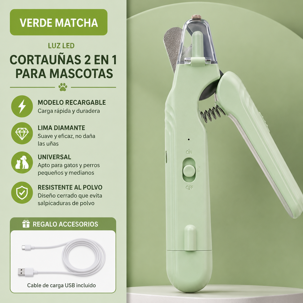 Cortaúñas LED para Perros y Gatos